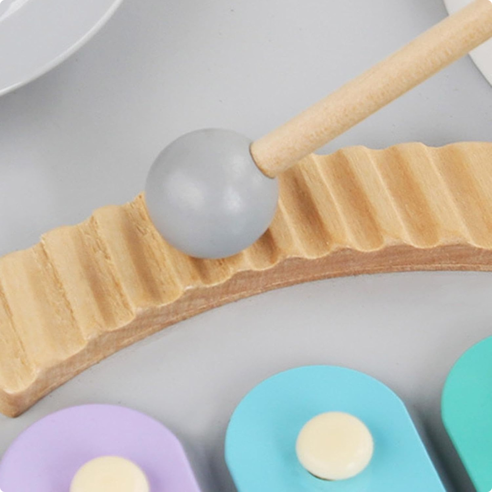INSTRUMENTO MUSICAL DE MADERA PARA NIÑOS – XILOFONO 3 EN 1 - 7