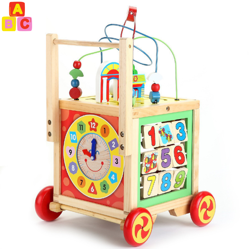 CARRO CAMINADORA MULTIFUNCIONAL DE MADERA  JUEGO MONTESSORI - 1