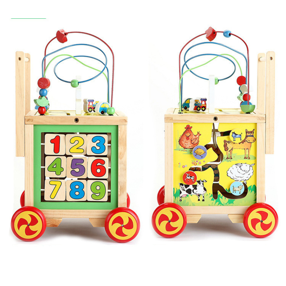 CARRO CAMINADORA MULTIFUNCIONAL DE MADERA  JUEGO MONTESSORI - 2