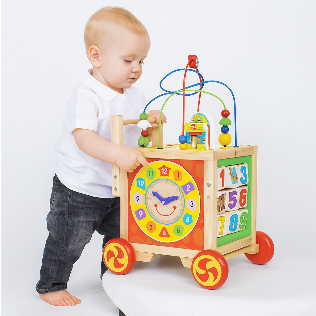 CARRO CAMINADORA MULTIFUNCIONAL DE MADERA  JUEGO MONTESSORI - 7