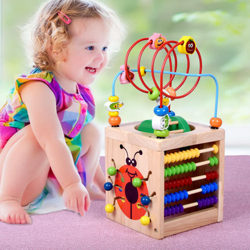 CUBO DIDACTICO DE MADERA 5 EN 1 DE ACTIVIDADES MONTESSORI - 6