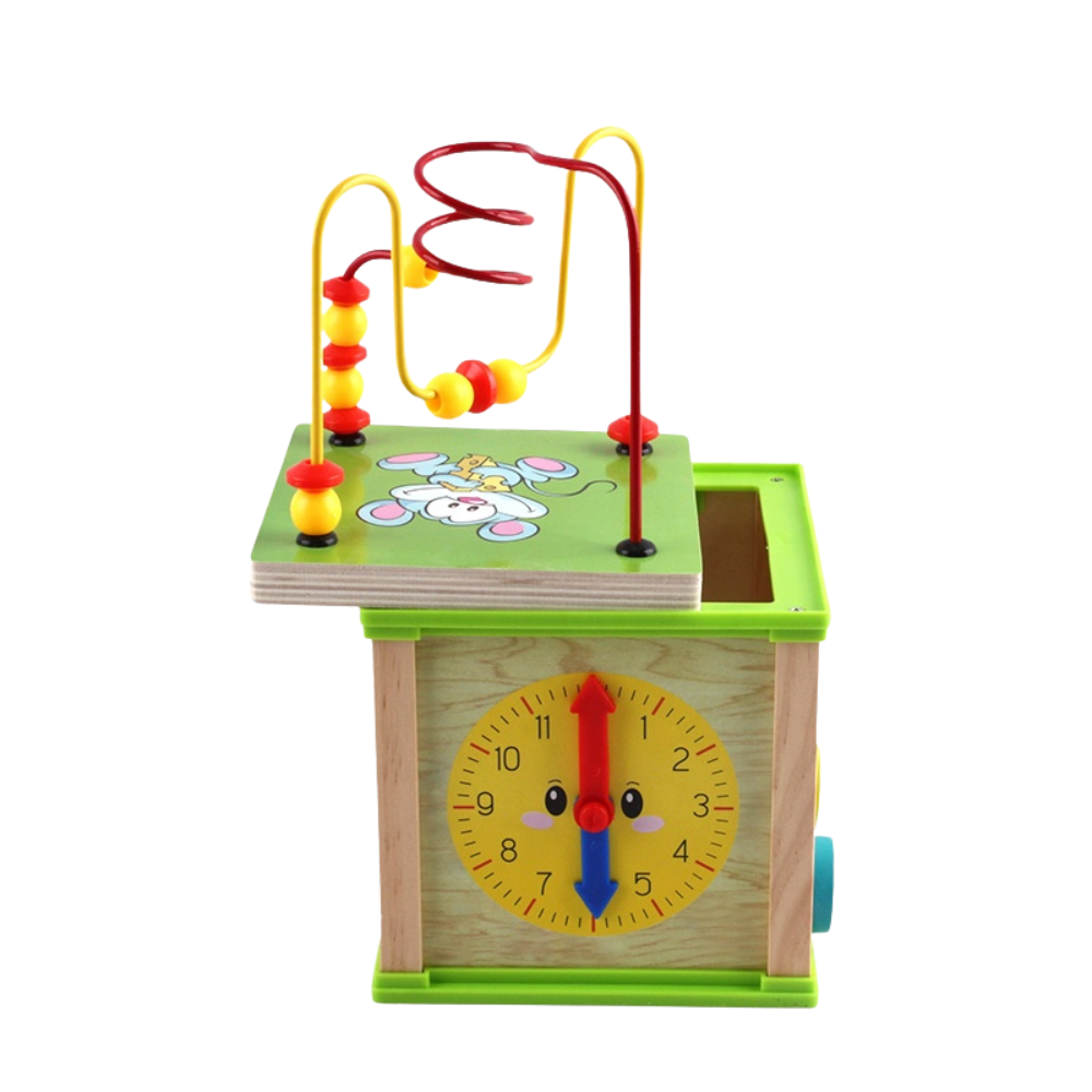 CUBO DIDACTICO DE MADERA 5 EN 1 CENTRO MONTESSORI PARA BEBE S - 3