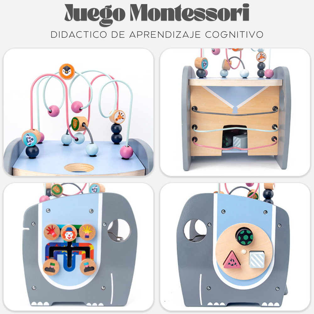 CENTRO DE ACTIVIDADES MONTESSORI DE MADERA MULTIJUEGOS - 2