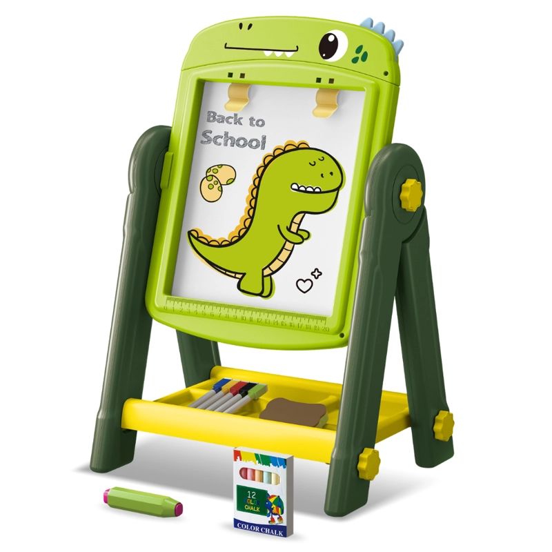 PIZARRA DE DIBUJO INFANTIL 2 EN 1 360° + ACCESORIOS - 1