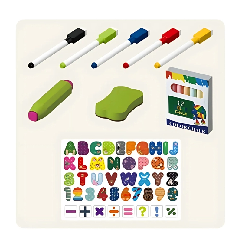 PIZARRA DE DIBUJO INFANTIL 2 EN 1 360° + ACCESORIOS - 4