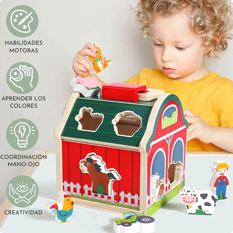 GRANJA DIDACTICA DE MADERA JUEGO EDUCATIVO INFANTIL - 4