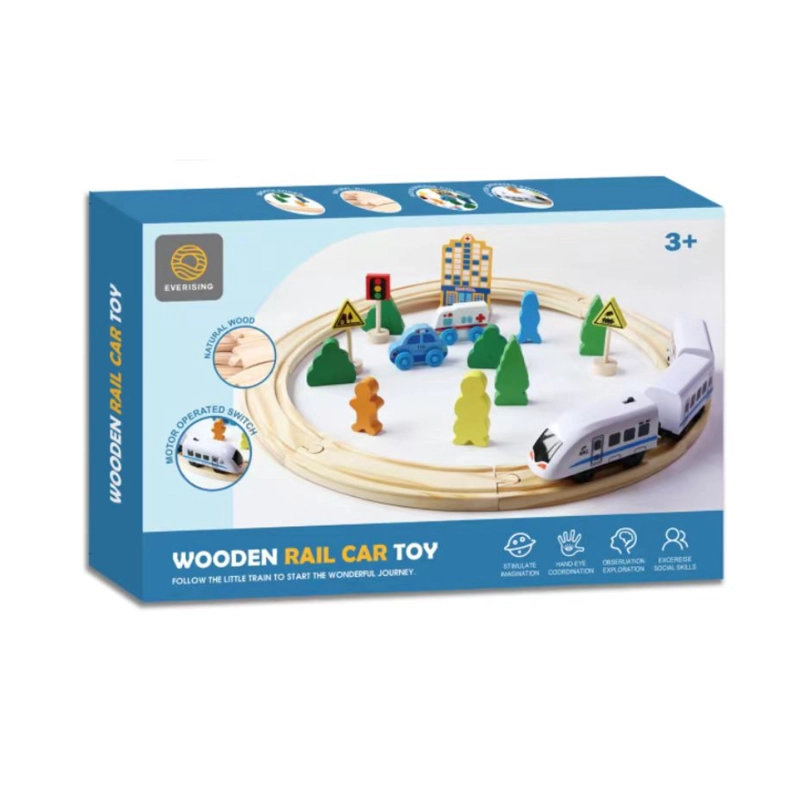 TREN ELE CTRICO DE MADERA MOVIL JUEGO DIDACTICO MONTESSORI - 6