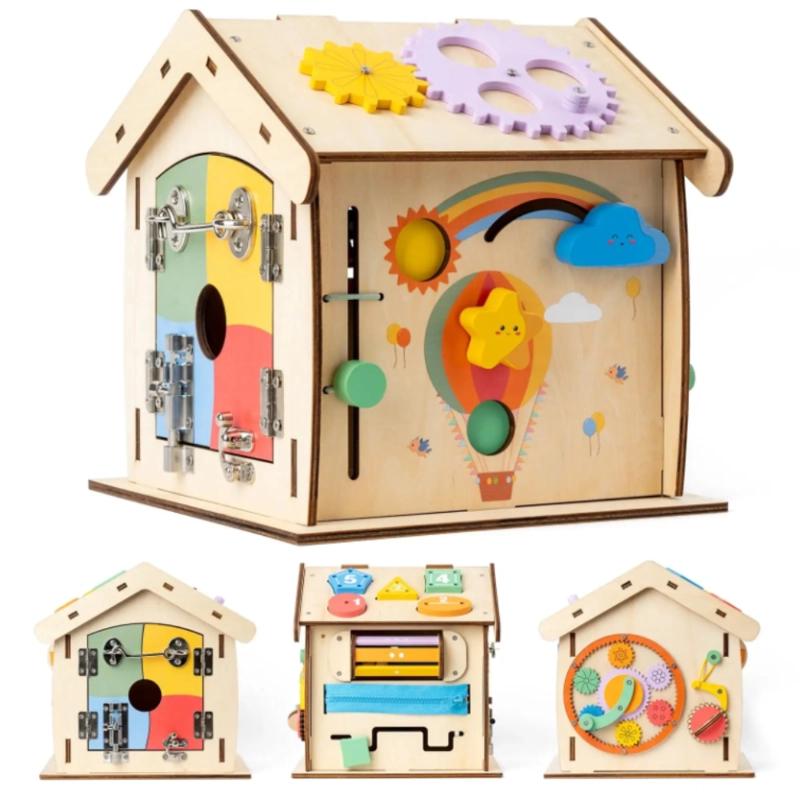 CASA DE ACTIVIDADES SENSORIALES MONTESSORI DE MADERA - 2