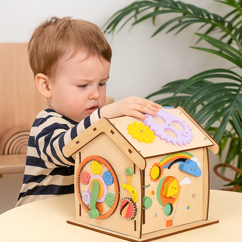 CASA DE ACTIVIDADES SENSORIALES MONTESSORI DE MADERA - 7