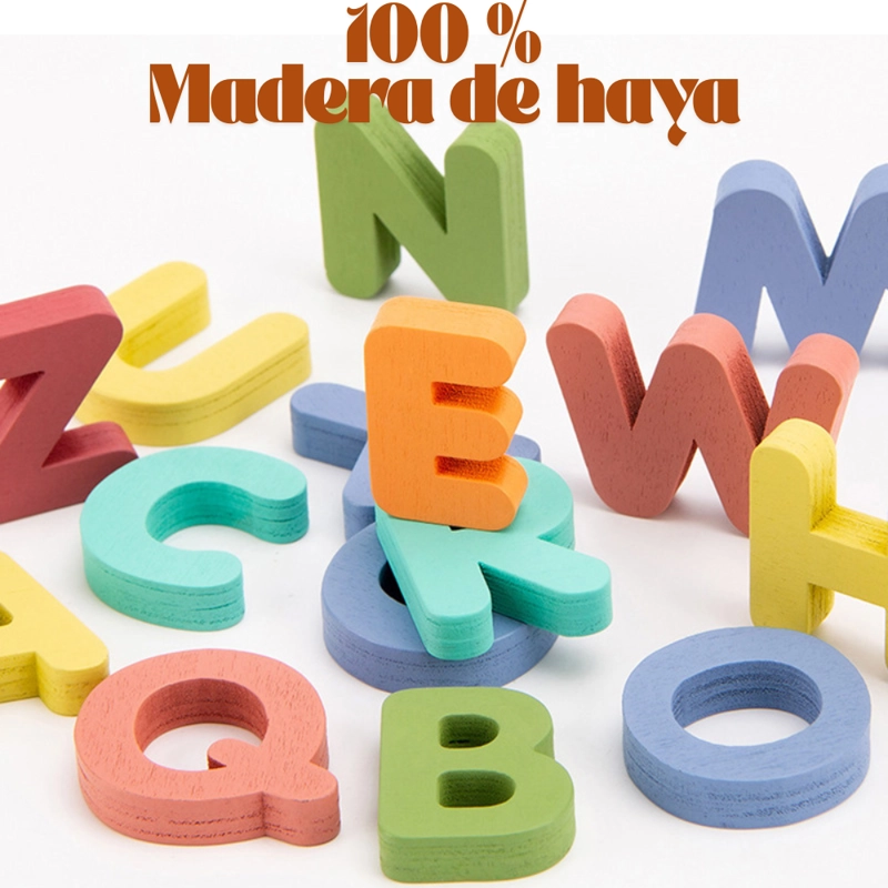 ABECEDARIO DIDACTICO EN MADERA LETRAS Y PALABRAS - 2