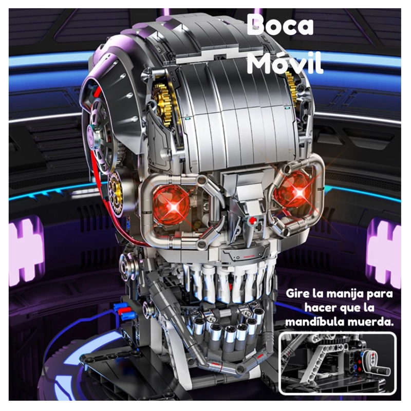 ESQUELETO ROBOTICO MECANICO 1099 PIEZAS ARMABLE CON LUZ - 3