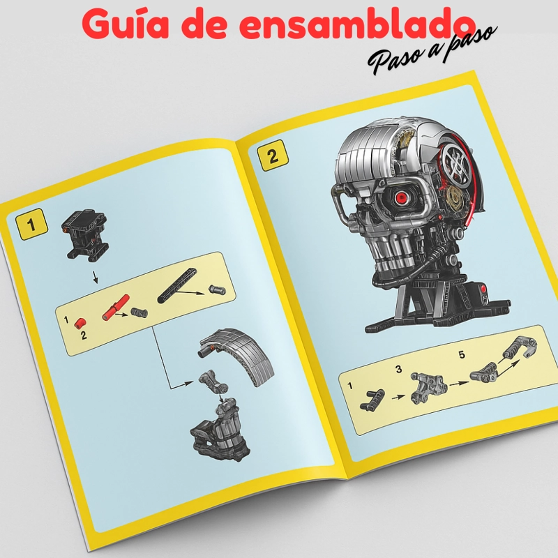 ESQUELETO ROBOTICO MECANICO 1099 PIEZAS ARMABLE CON LUZ - 5