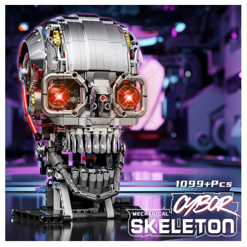 ESQUELETO ROBOTICO MECANICO 1099 PIEZAS ARMABLE CON LUZ - 8