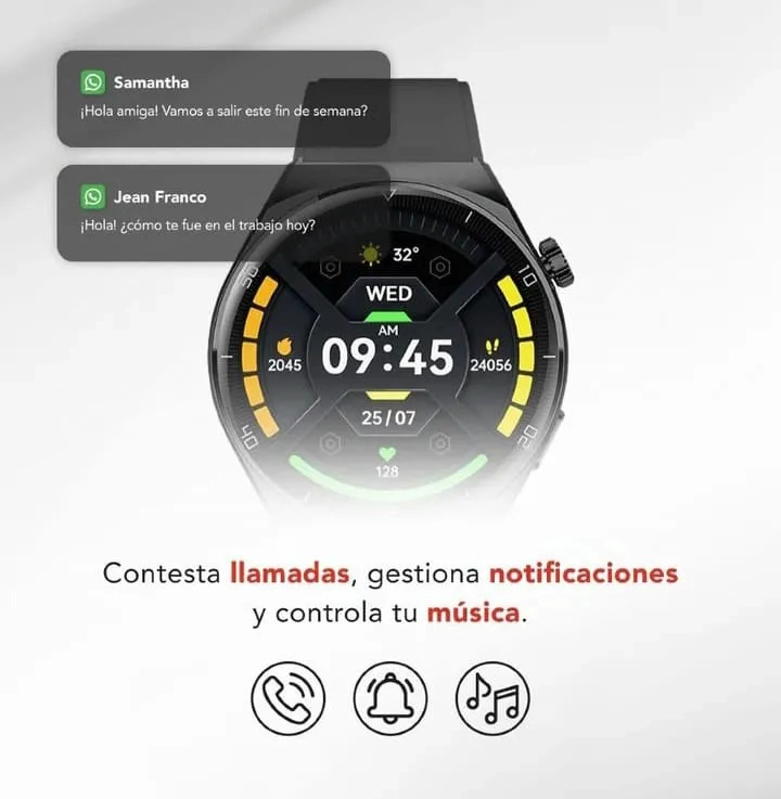 RELOJ INTELIGENTE SMARTWATCH AIWA DEPORTIVO IP67 GRIS - 4