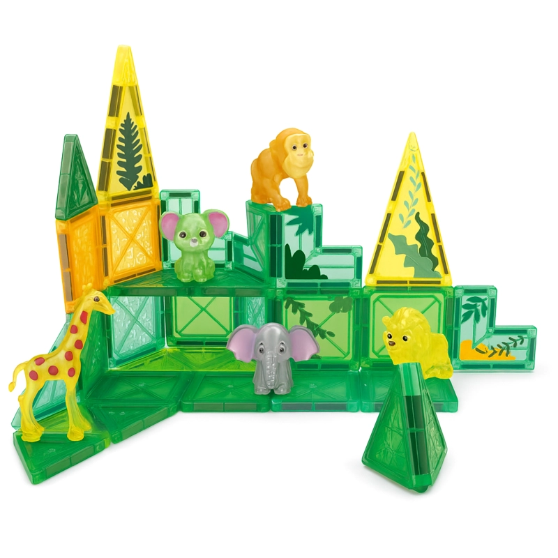 SET DE BLOQUES MAGNE TICOS CON ANIMALES DE LA SELVA – 40 PCS - 1
