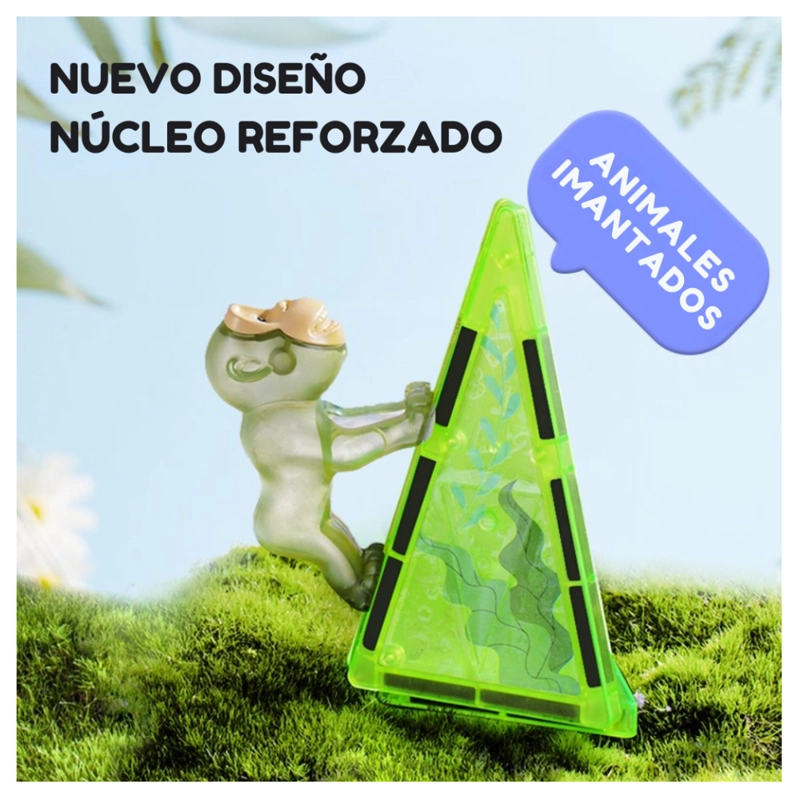 SET DE BLOQUES MAGNE TICOS CON ANIMALES DE LA SELVA – 40 PCS - 4