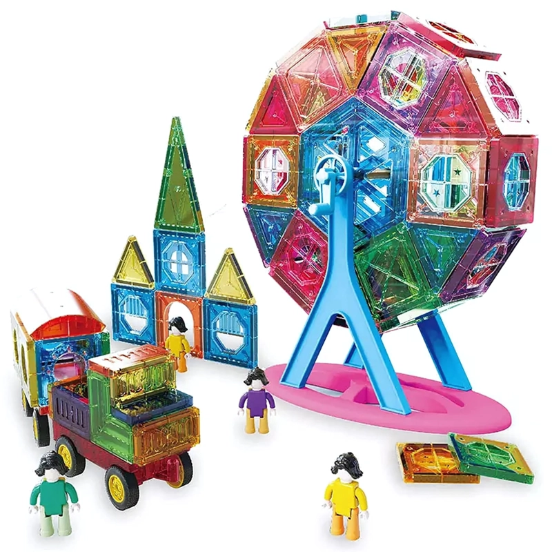 SET DE BLOQUES MAGNE TICOS DE CONSTRUCCION – 120 PIEZAS - 1