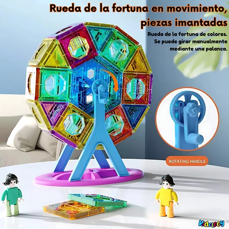 SET DE BLOQUES MAGNE TICOS DE CONSTRUCCION – 120 PIEZAS - 6