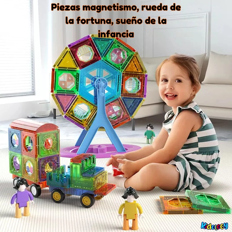 SET DE BLOQUES MAGNE TICOS DE CONSTRUCCION – 120 PIEZAS - 7