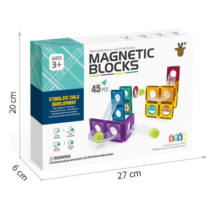 SET DE BLOQUES MAGNE TICOS Y PISTA STEM – 45 PIEZAS - 8