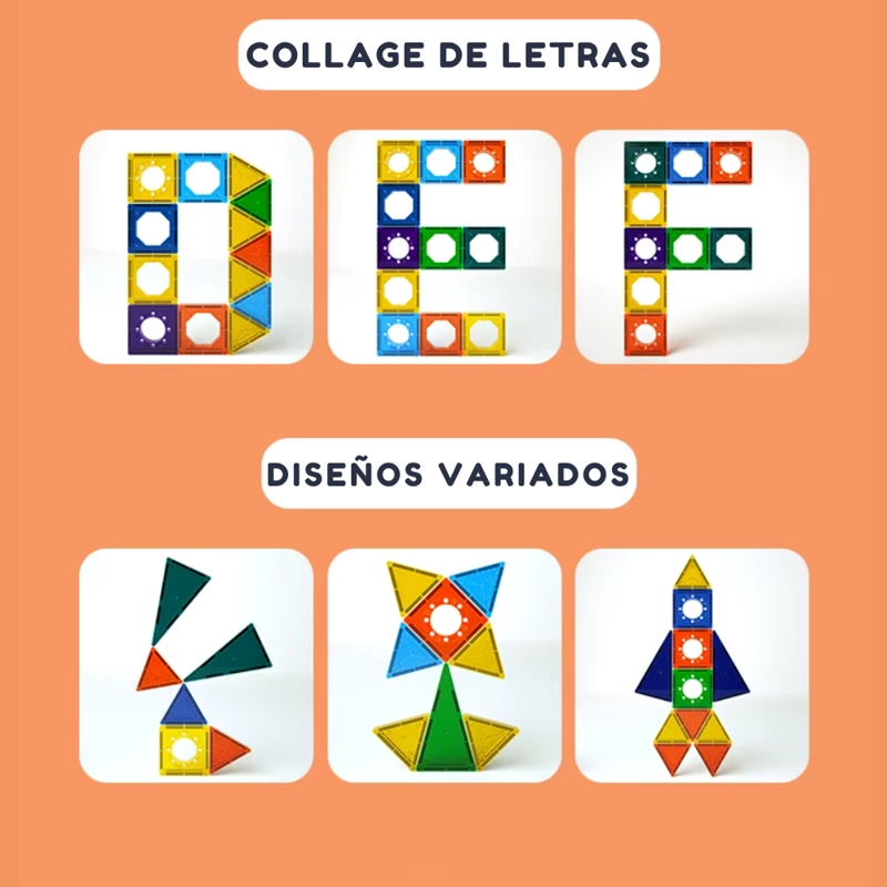 SET DE BLOQUES MAGNE TICOS CON ACCESORIOS Y VEHICULO – 43 PCS - 4