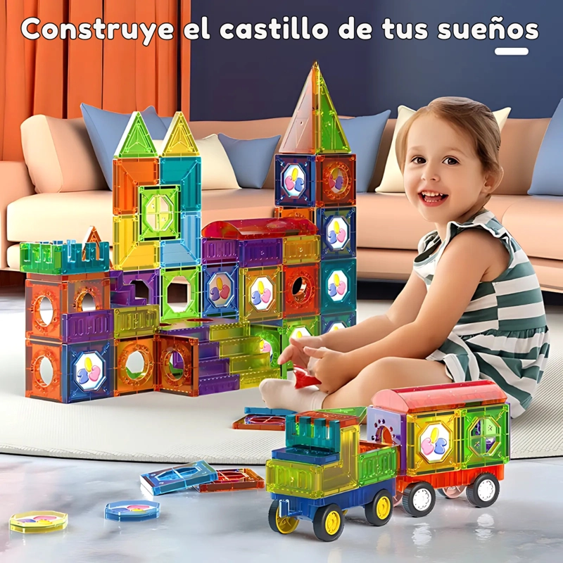 SET DE BLOQUES MAGNE TICOS CON ACCESORIOS Y VEHICULO – 43 PCS - 5