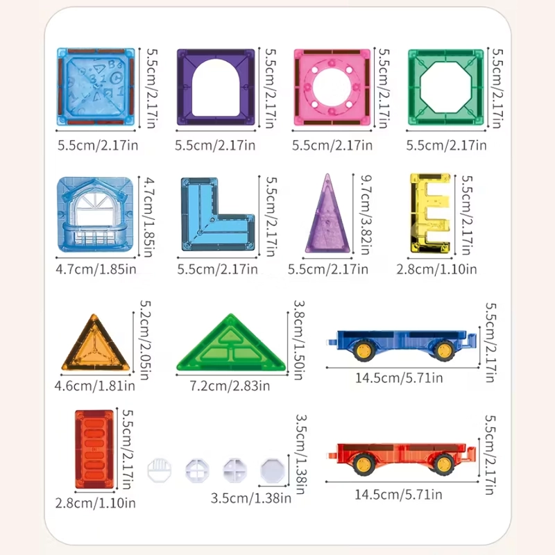 SET DE BLOQUES MAGNE TICOS CON ACCESORIOS Y VEHICULO – 43 PCS - 7
