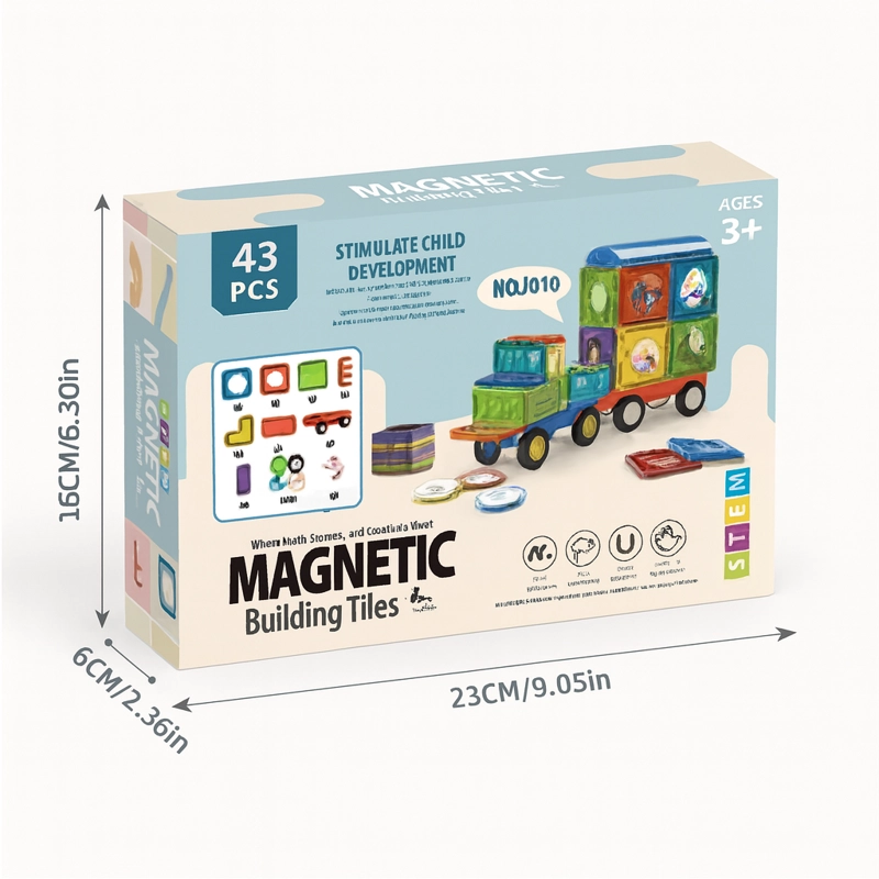 SET DE BLOQUES MAGNE TICOS CON ACCESORIOS Y VEHICULO – 43 PCS - 8