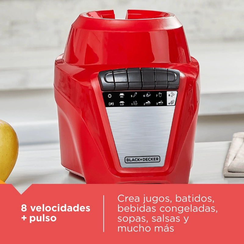 LICUADORA PROCESADOR BLACK+DECKER 1.25L VIDRIO 8 VELOCIDADES - 1