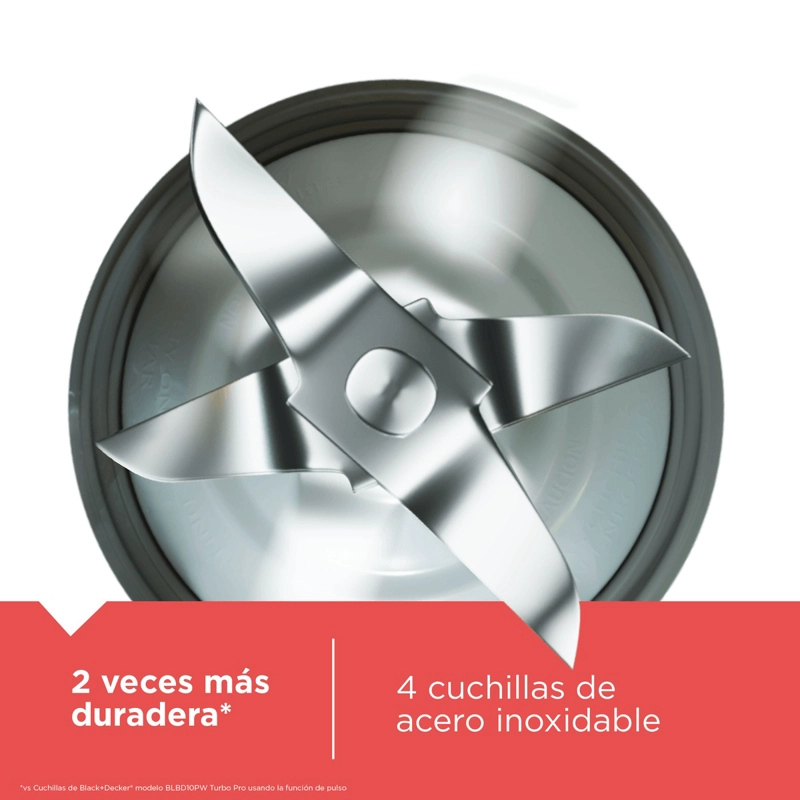 LICUADORA PROCESADOR BLACK+DECKER 1.25L VIDRIO 8 VELOCIDADES - 3