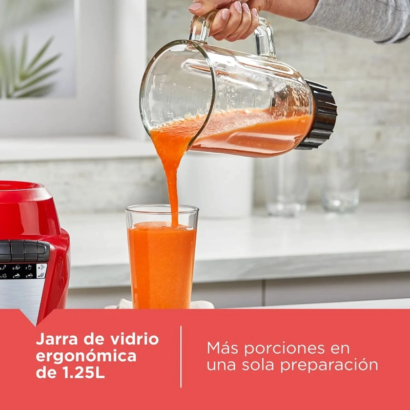 LICUADORA PROCESADOR BLACK+DECKER 1.25L VIDRIO 8 VELOCIDADES - 6