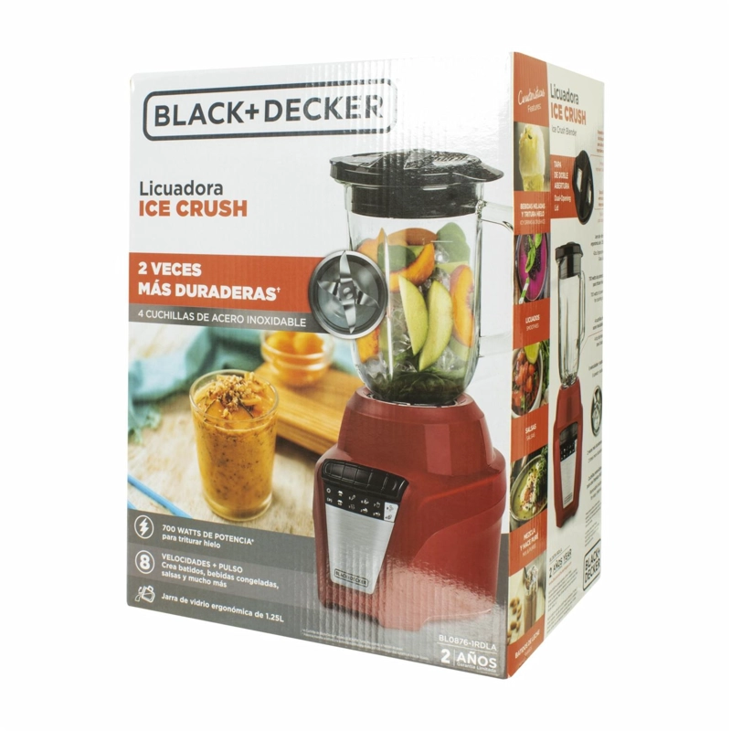 LICUADORA PROCESADOR BLACK+DECKER 1.25L VIDRIO 8 VELOCIDADES - 9