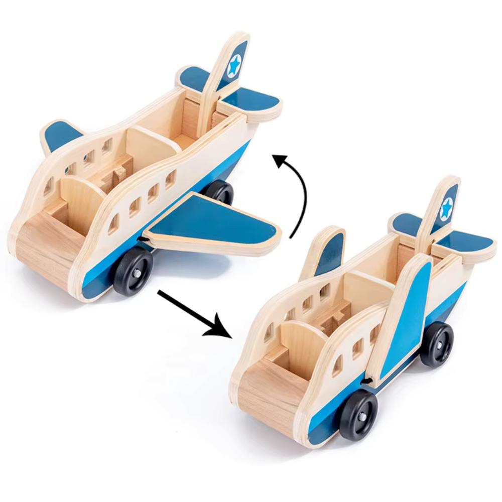 AVION DE MADERA EDUCATIVO MONTESSORI - 2