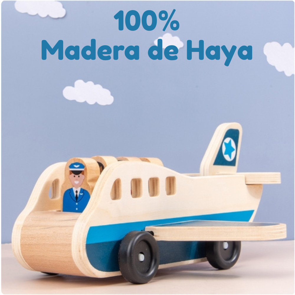 AVION DE MADERA EDUCATIVO MONTESSORI - 4