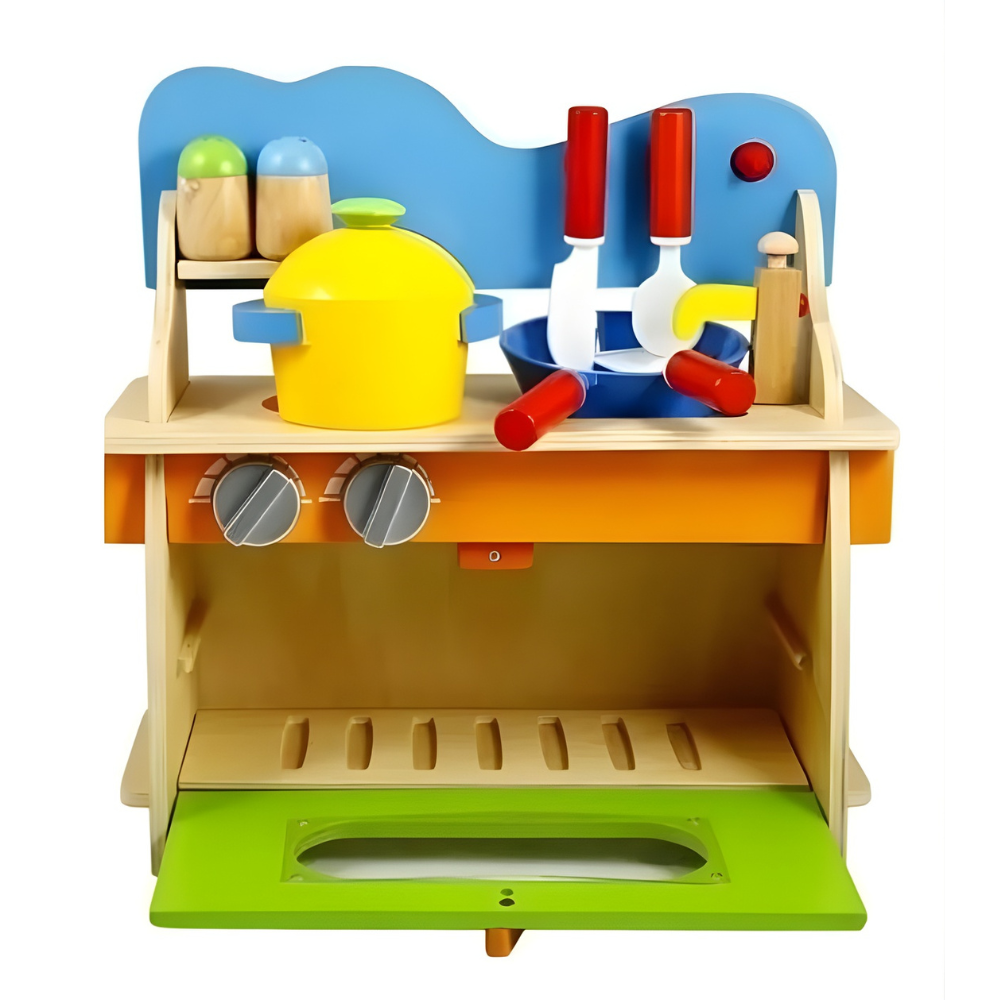 COCINA INFANTIL DE MADERA EDUCATIVA MONTESSORI - 3