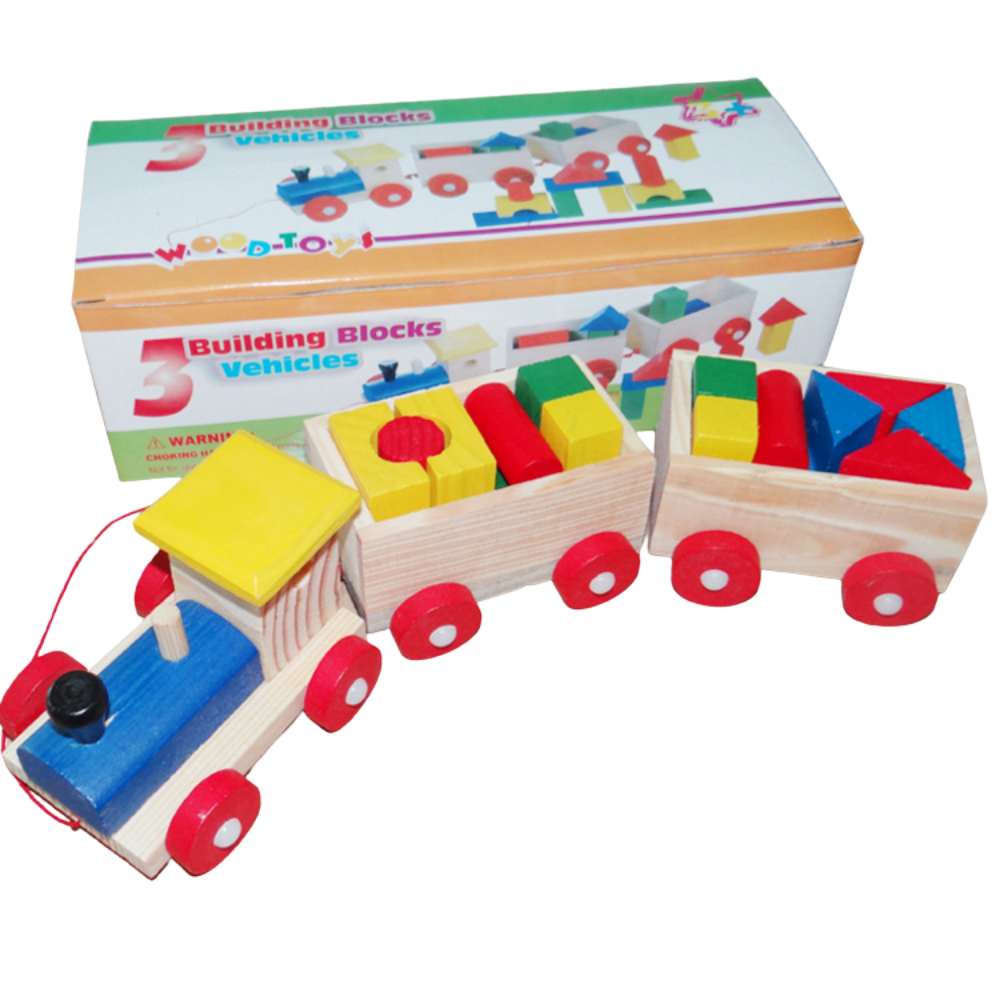 TREN DE MADERA EDUCATIVO CON BAGONES MONTESSORI - 3