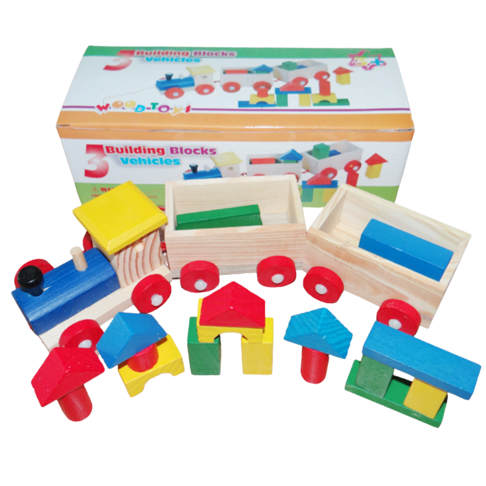 TREN DE MADERA EDUCATIVO CON BAGONES MONTESSORI - 5