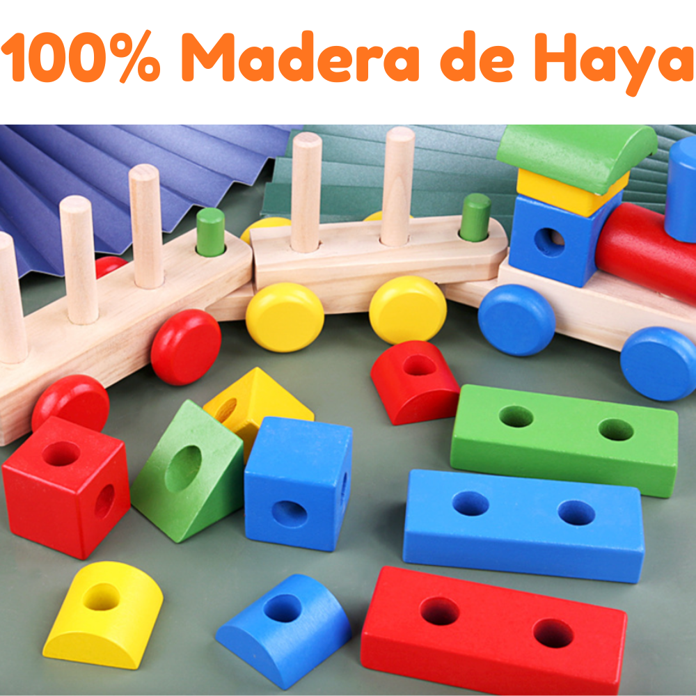 TREN DE MADERA DIDACTICO MONTESSORI - 2