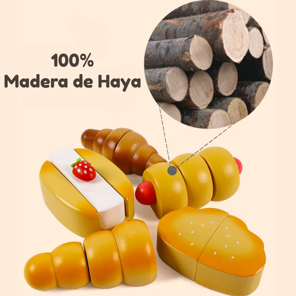 SET DE PANADERIA INFANTIL DE MADERA MONTESSORI - 4