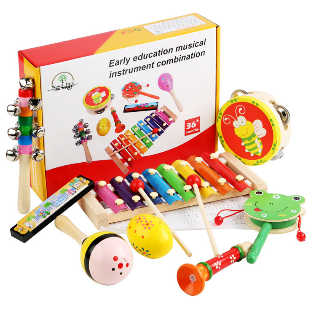 SET DE INSTRUMENTOS MUSICALES DE MADERA MONTESSORI - 1