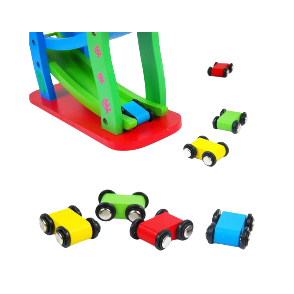 PISTA DE AUTO  EDUCATIVO MONTESSORI DE MADERA - 1
