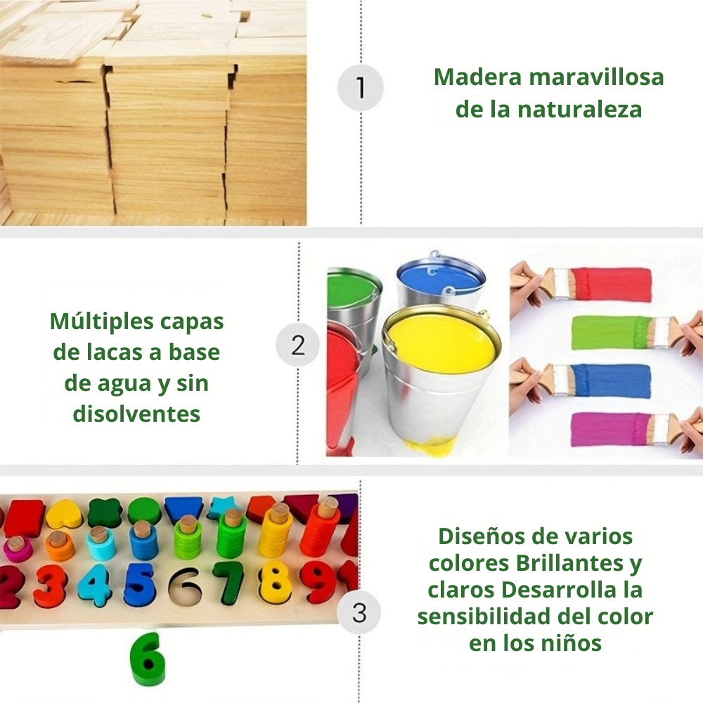 ABACO TABLERO EDUCATIVO CON PESCA MONTESSORI - 5