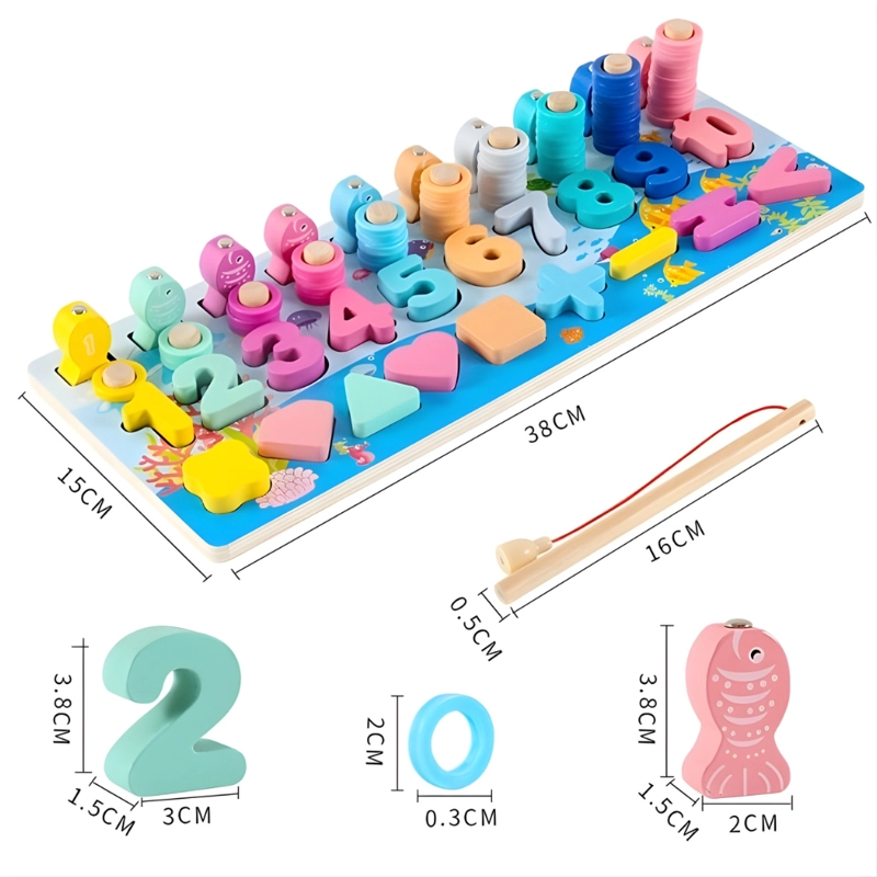 ABACO TABLERO DE ENCAJE MONTESSORI 4 EN 1 - 3