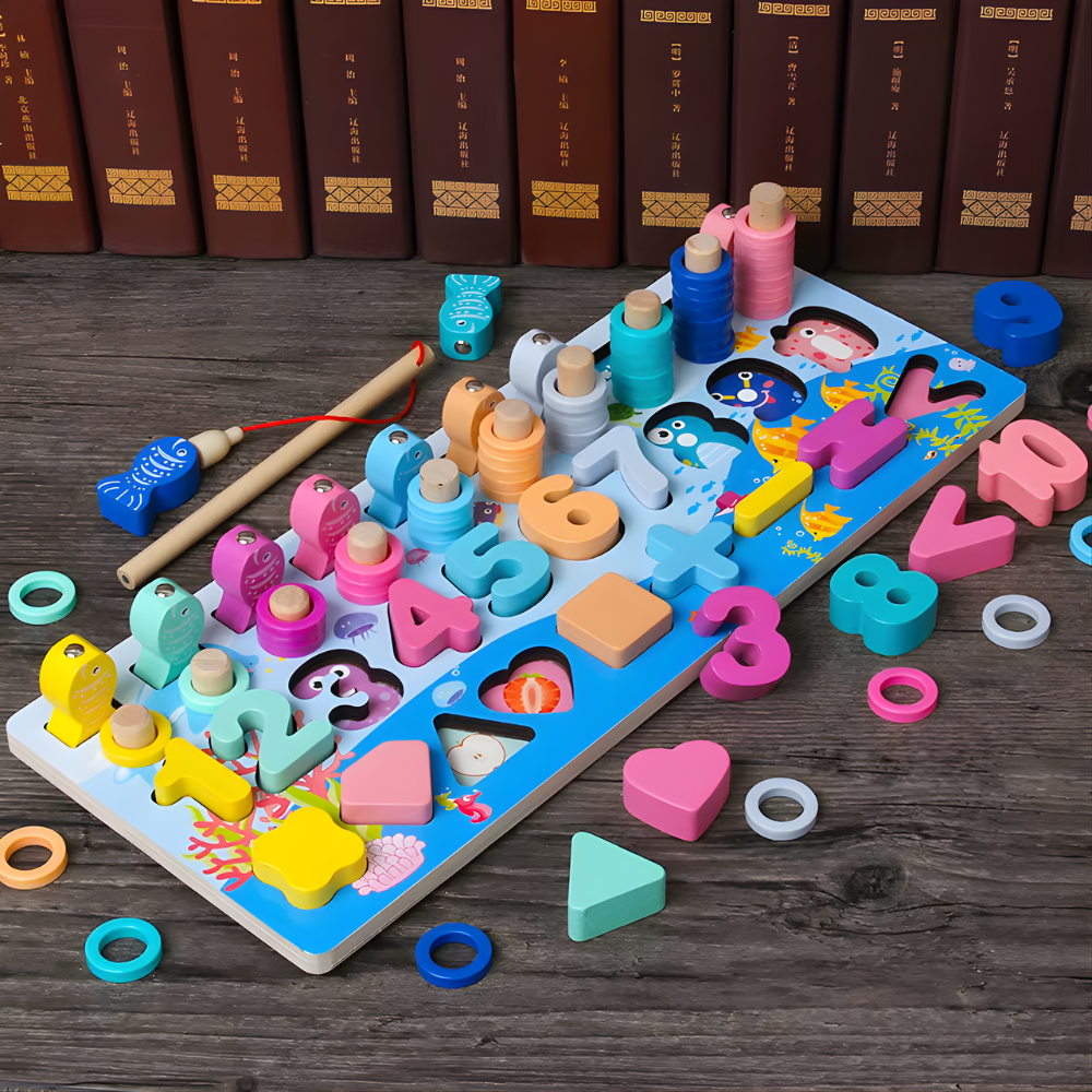 ABACO TABLERO DE ENCAJE MONTESSORI 4 EN 1 - 6