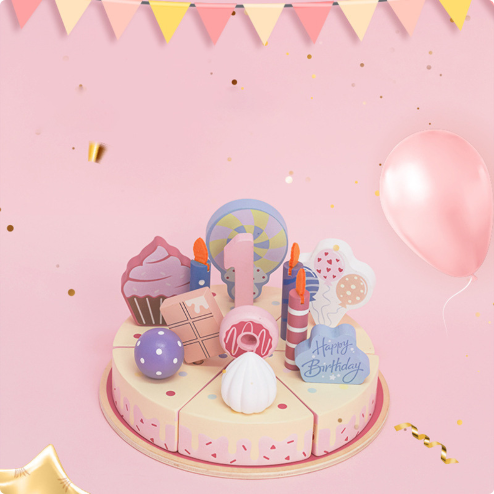 PASTEL JUEGO DIDACTICO ROSA  DE MADERA MONTESSORI - 2