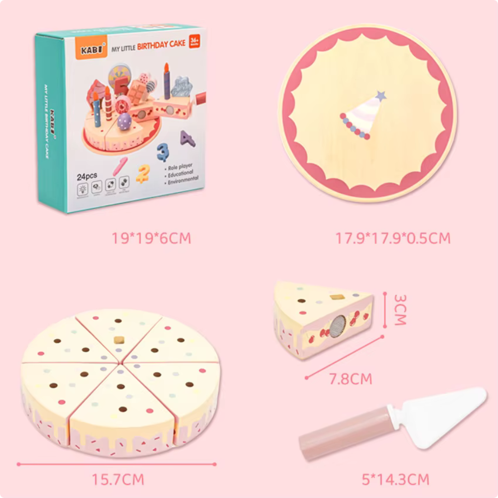 PASTEL JUEGO DIDACTICO ROSA  DE MADERA MONTESSORI - 5