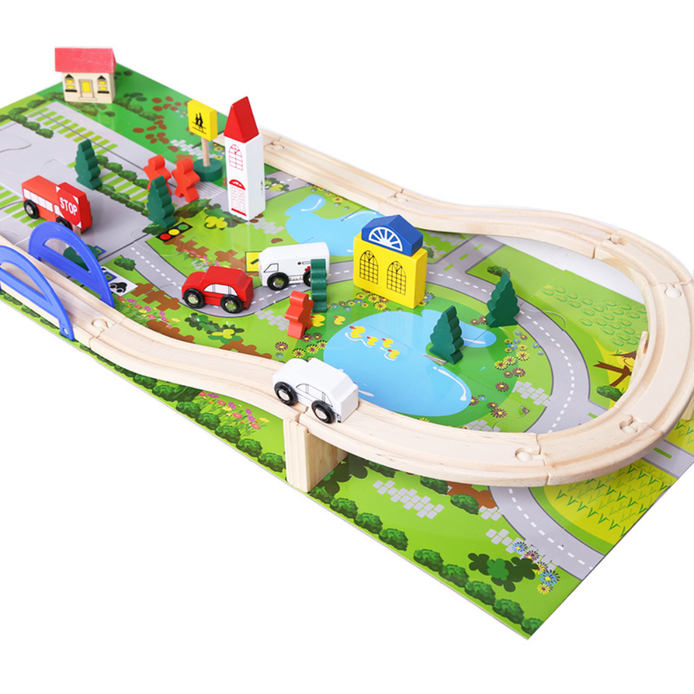 PISTA CON PUENTE DE MADERA MONTESSORI - 2