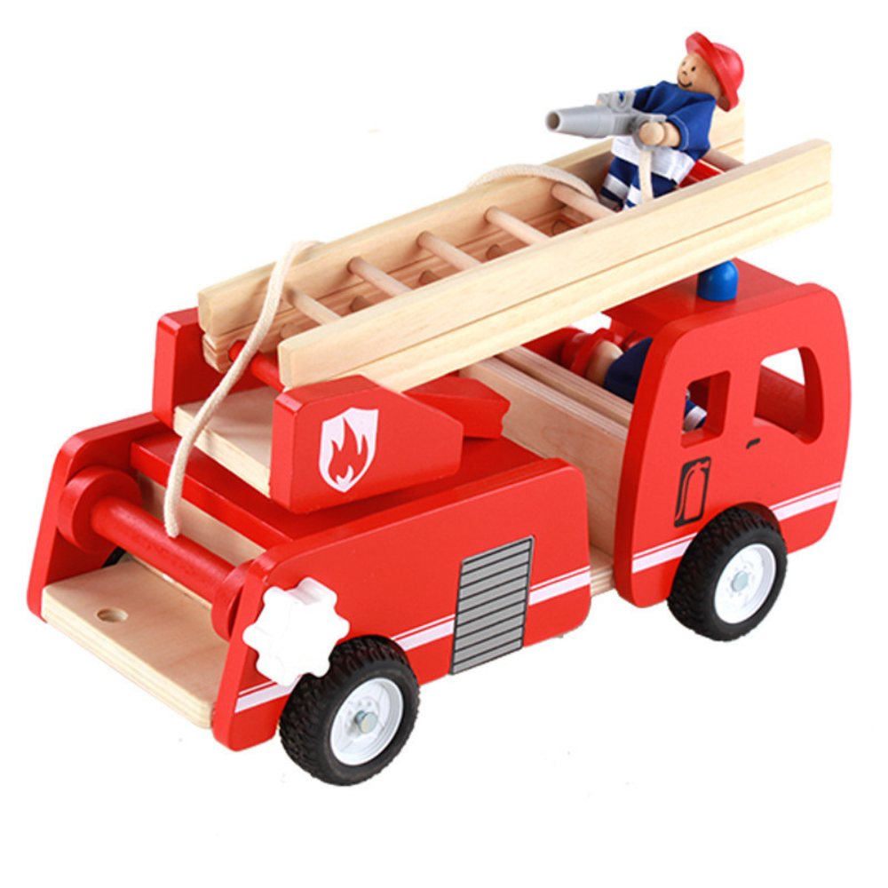 CAMION DE BOMBEROS EDUCATIVO DE MADERA MONTESSORI - 2