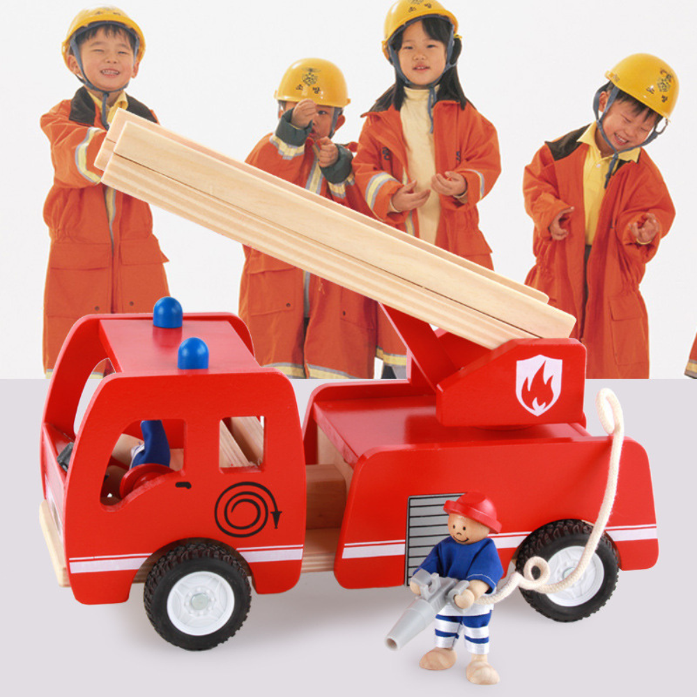 CAMION DE BOMBEROS EDUCATIVO DE MADERA MONTESSORI - 3