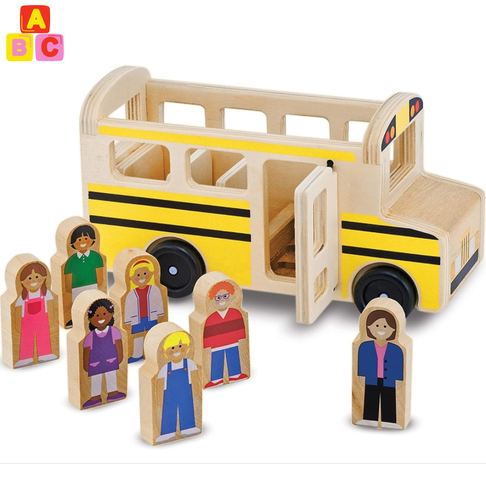 BUS ESCOLAR DE MADERA EDUCATIVO MONTESSORI - 1